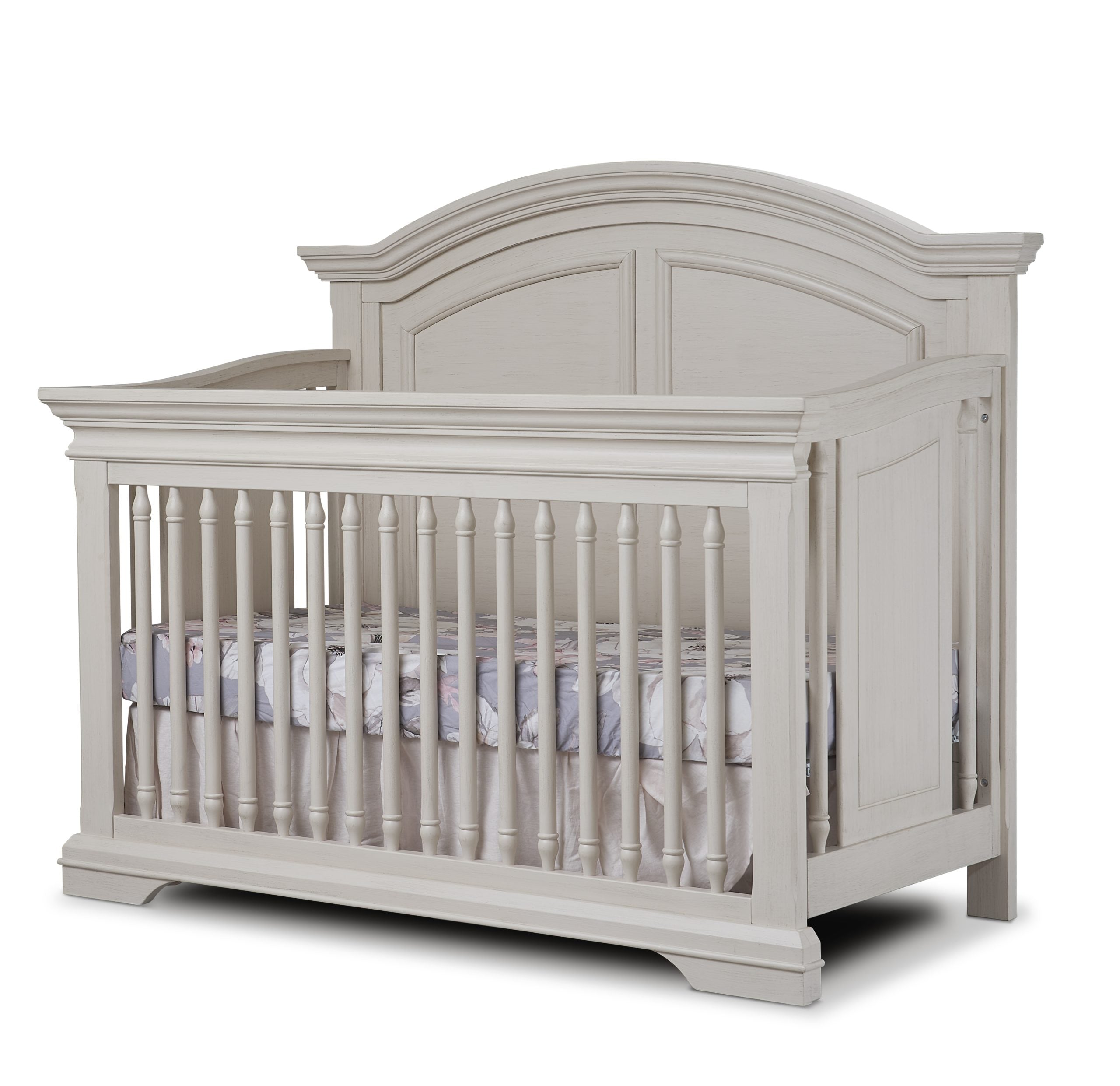 Portofino High Arch Crib - Brushed Ivory