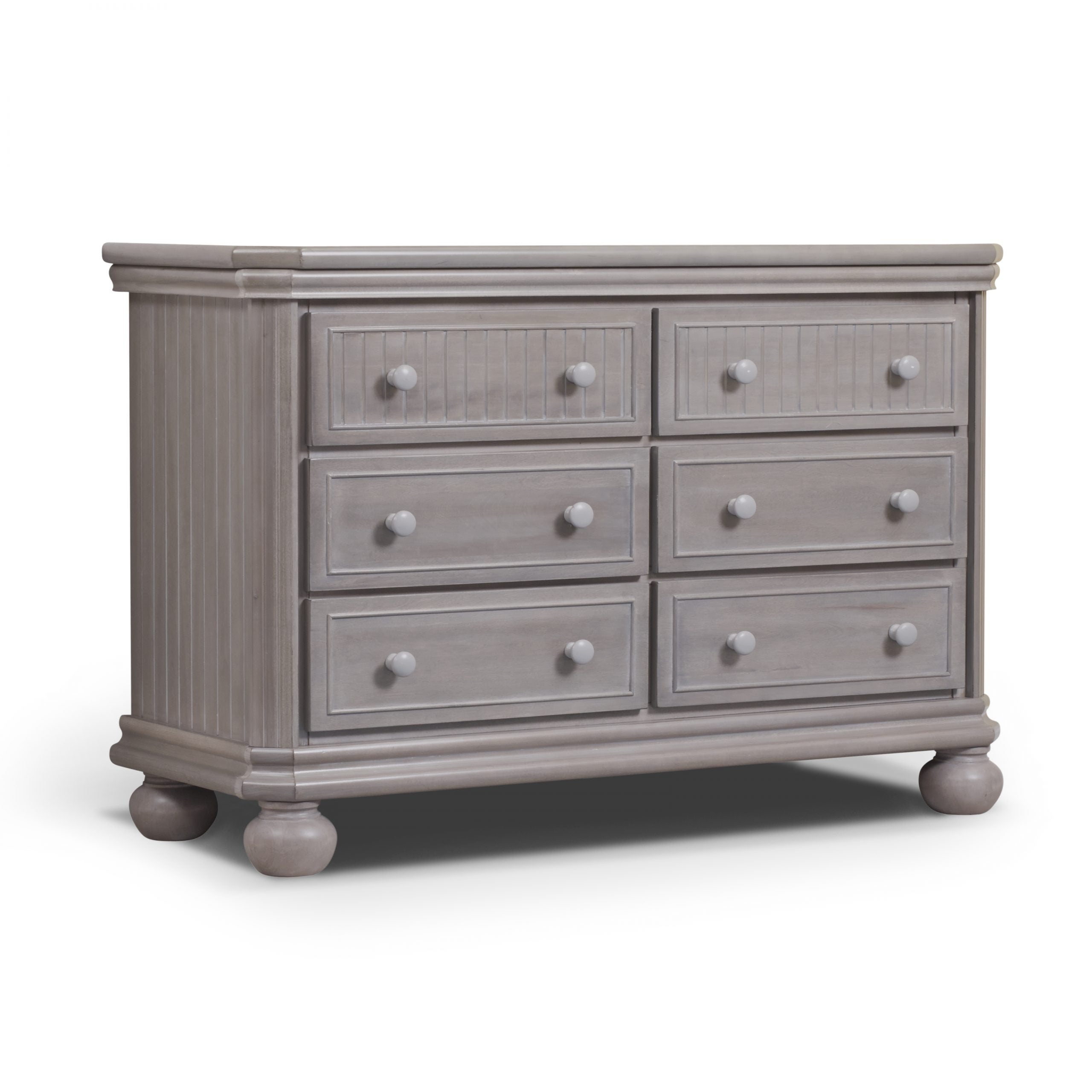 Finley RTA 6 Drawer Double Dresser - Weathered Gray
