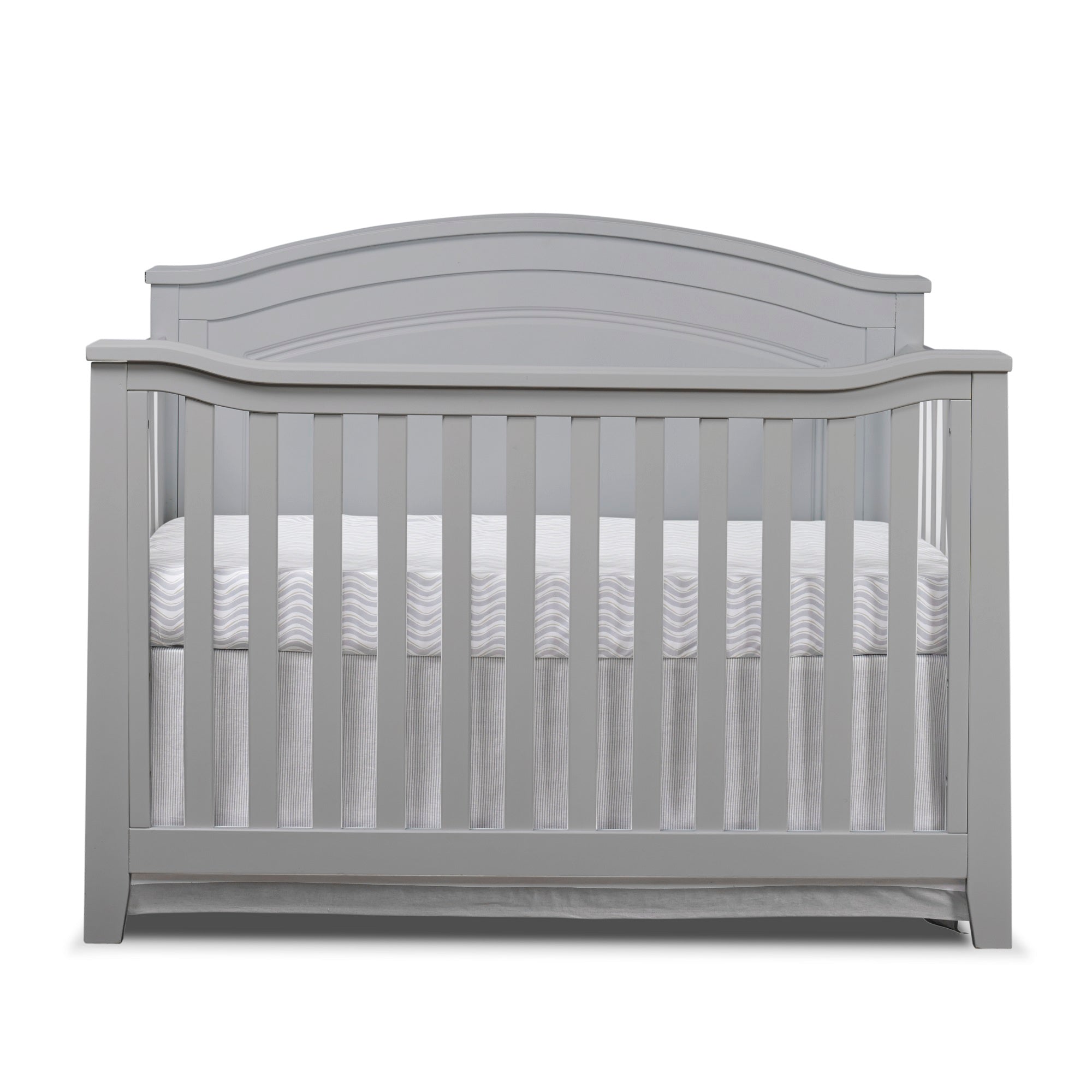 Berkley Round Top Panel Crib - Gray