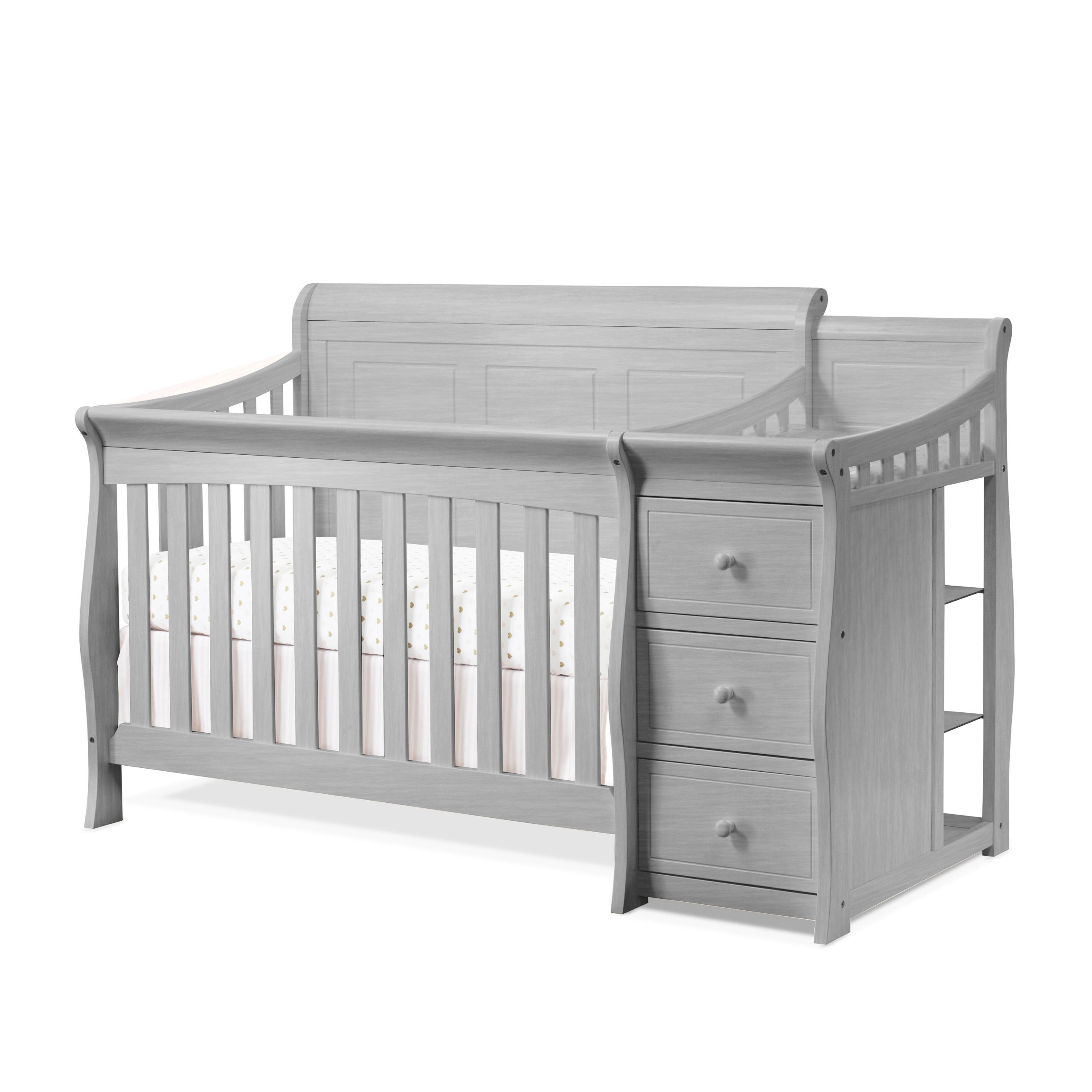 Princeton Elite Panel Crib & Changer - Weathered Gray