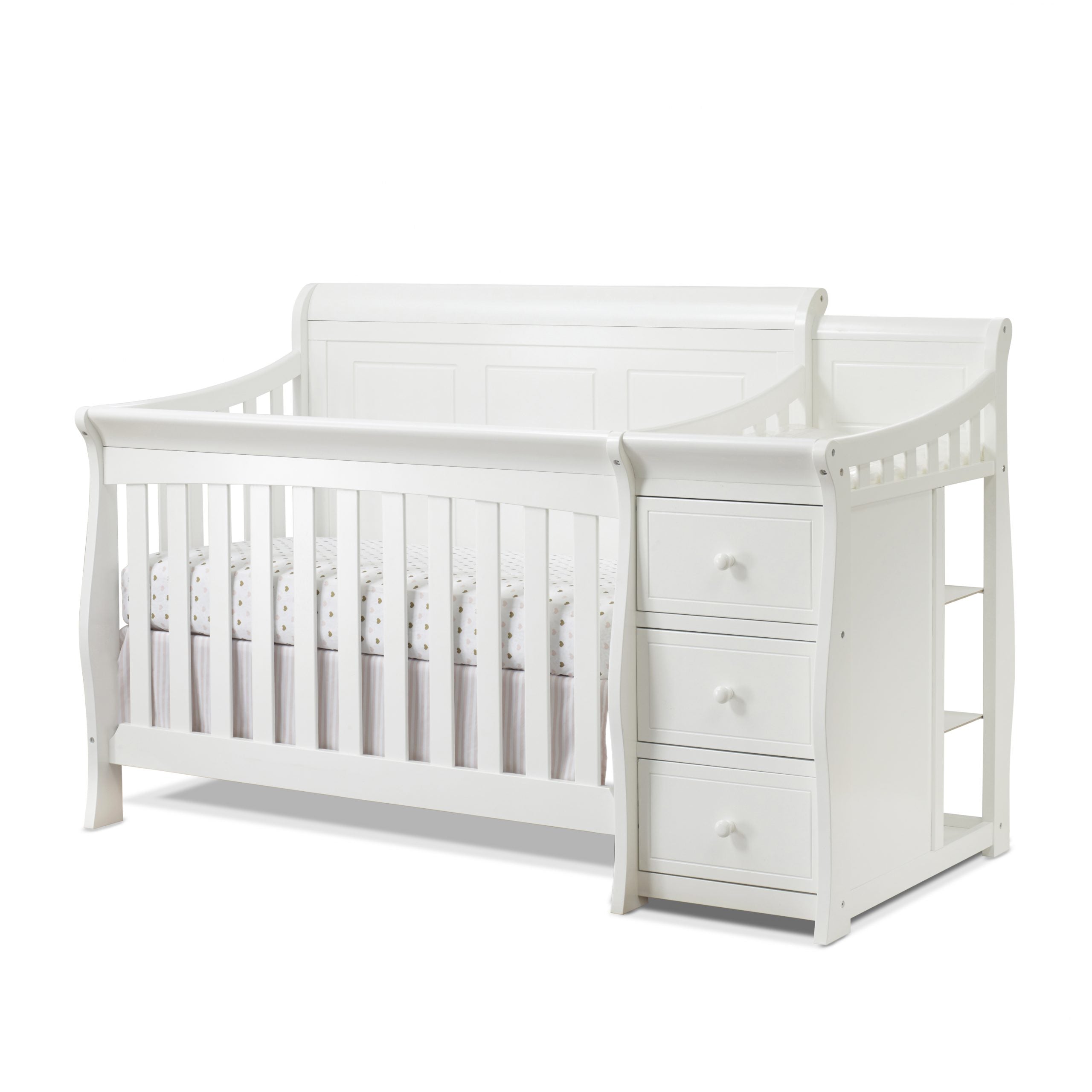 Princeton Elite Panel Crib & Changer - White