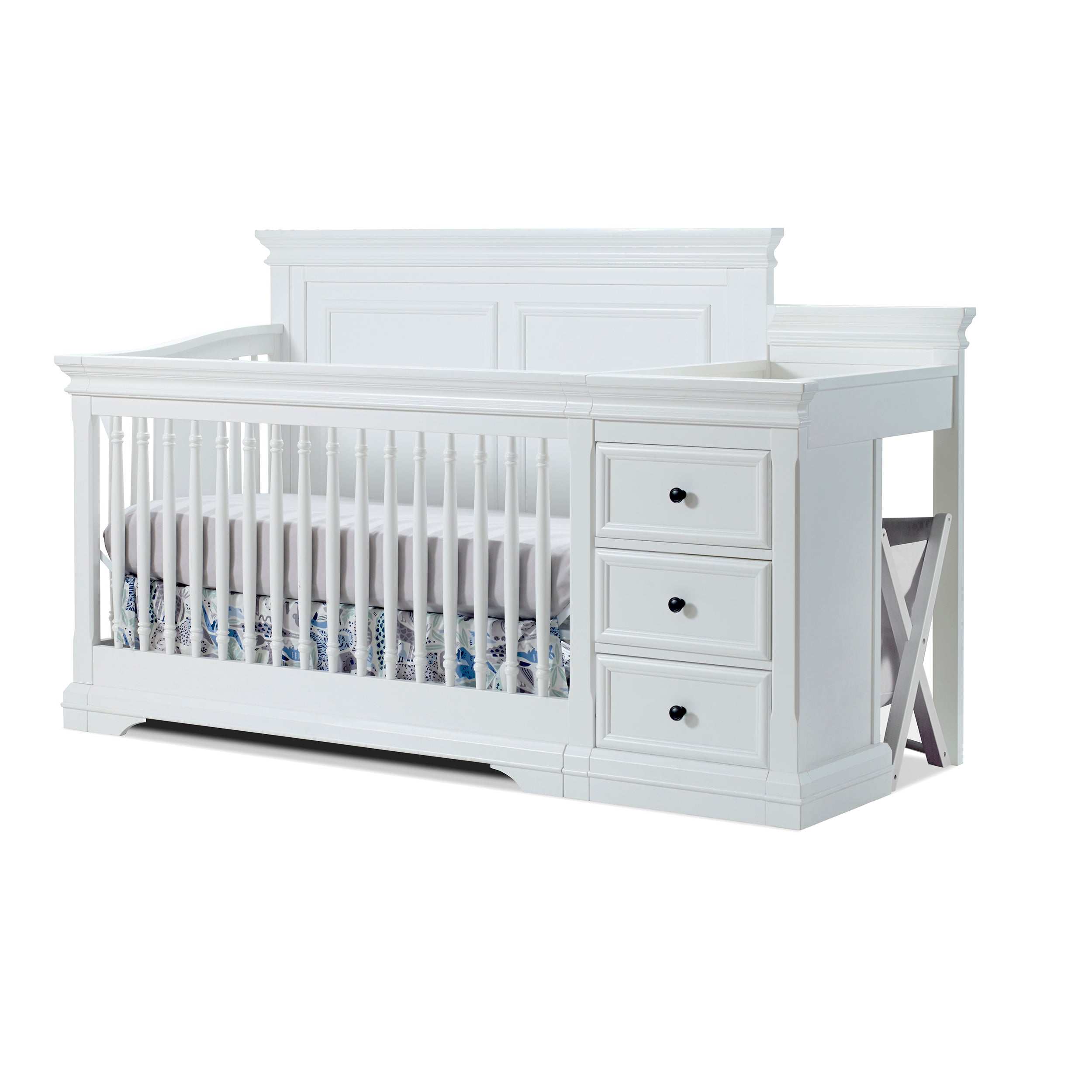 Portofino Crib & Changer - White