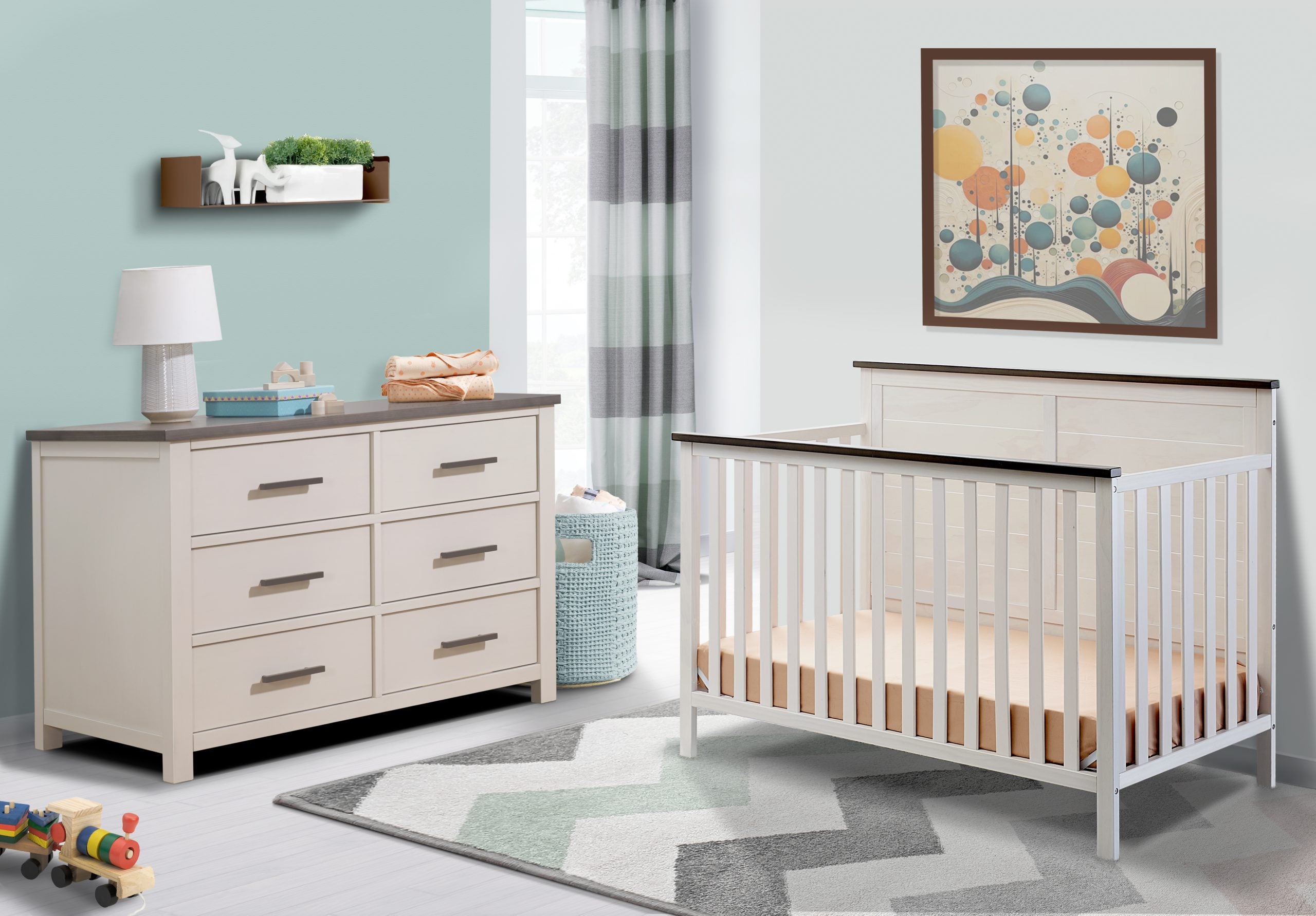 Ashley Crib - Chocolate and White