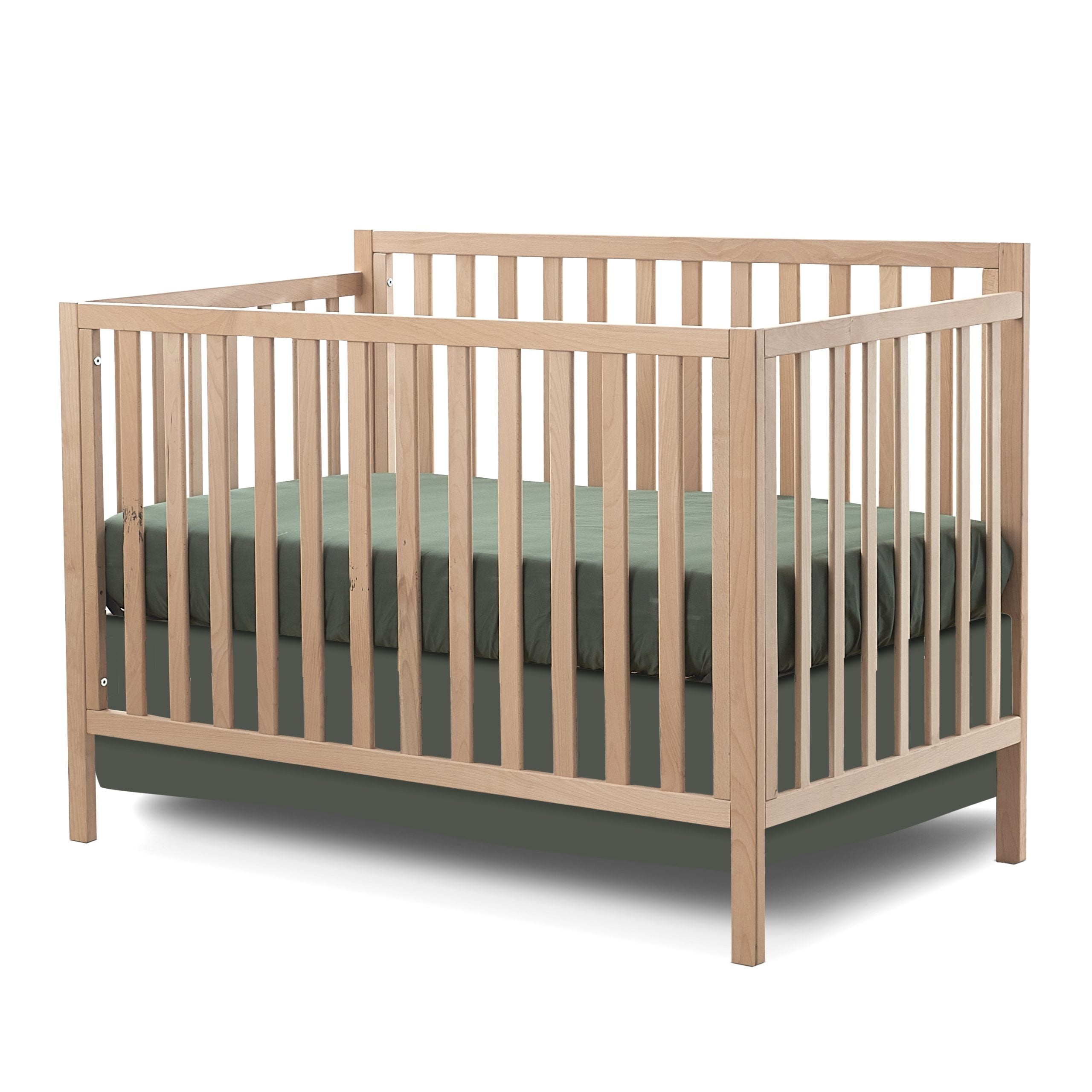 Essex Euro 4-in-1 Convertible Crib - Natural Wood