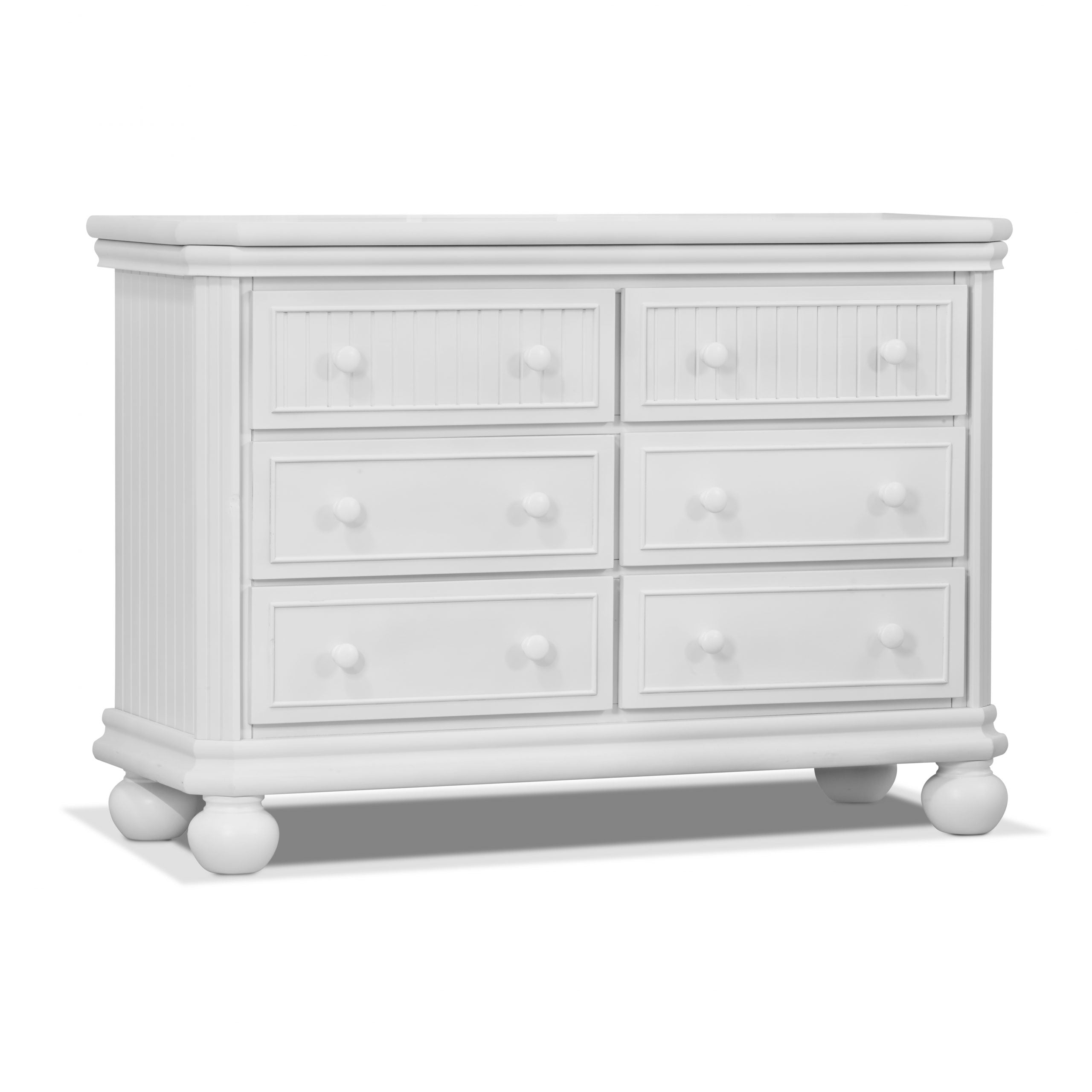 Finley RTA 6 Drawer Double Dresser - White