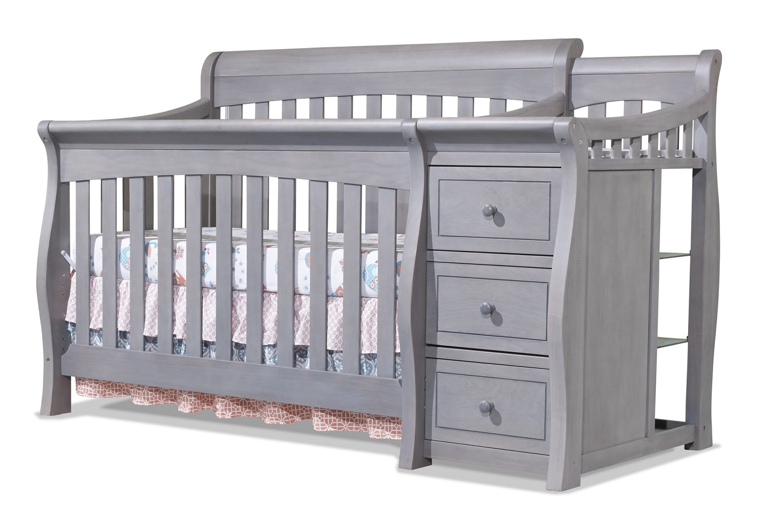 Princeton Elite Crib & Changer - Weathered Gray